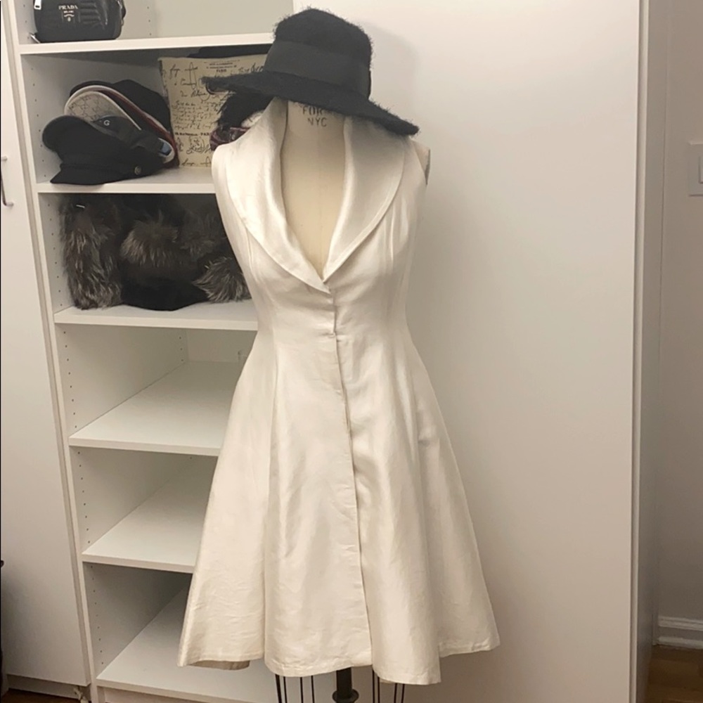 White Silk Cotton dress